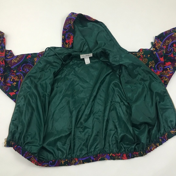 VINTAGE SG Sport Womens Track Jacket Hooded Full - Picture 6 of 6